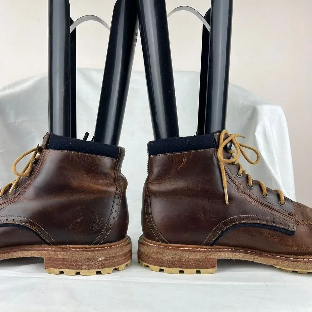 Woolrich Woodwright Brown Leather Toe Lug Sole Boots Size 12